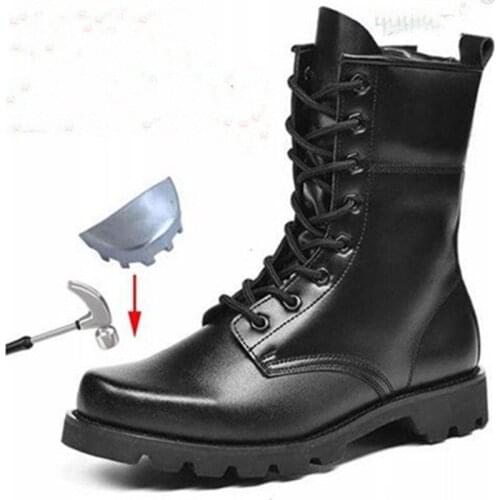 2019 Fashion Safety Boots Steel Toe mid-plate Anti-slip Anti-smashing Wilderness Survival Work Men Boots