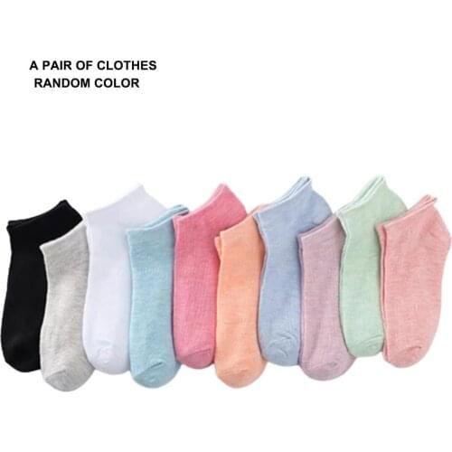 5 pairs Women Socks Breathable Sports socks Solid Color Boat socks Comfortable Cotton Ankle Socks White Black