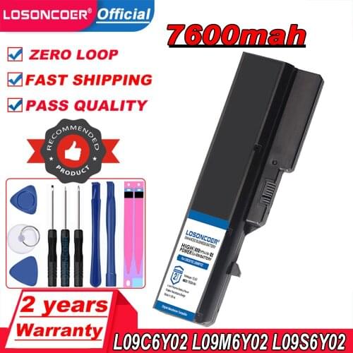 7600mAh L09M6Y02 L10M6F21 L09S6Y02 L09L6Y02 Battery for Lenovo G460 G465 G470 G475 G560 G565 G570 G575 G770 Z460 V370 V470 Z460
