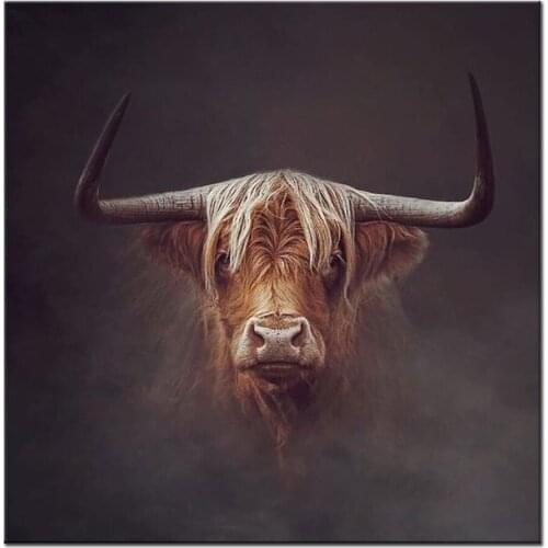 Highland Cow Diamonds Embroidery DIY Diamond painting Waste cattle 5D Full Drill rhinestone mosaic Wall Art Cattle Animal decor