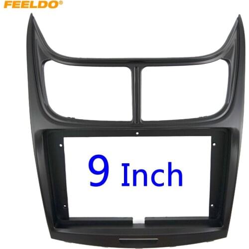 FEELDO Car Audio Radio 2DIN 9" Big Screen Fascia Frame Adapter For Chevrolet Sail 2011 DVD Dash Fitting Panel Frame Kit #HQ6548