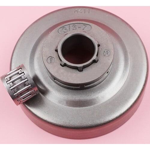 Clutch Drum 3/8 7 Teeth Small Spline 19mm Sprocket Rim Needle Bearing Kit For Husqvarna 50 51 55 154 254 Chainsaw Tool Part