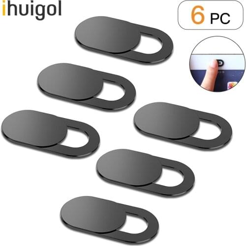 Ihuigol 1/3/6Pcs WebCam Cover Shutter Magnet Slider Plastic For iPhone iPad Camera Laptop Tablet PC Mobile Phone Privacy Sticker