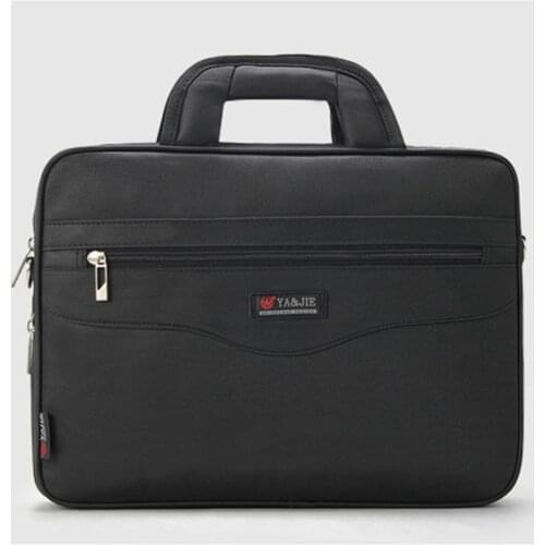 Executive Leather Briefcase Fireproof Document Bag With Zipper Leather Pilot Bag Computer Briefcase