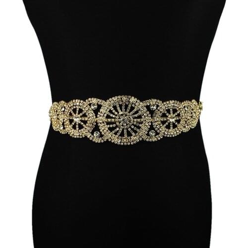 Elegant Satin Ribbon Waistband Sash Belt For Wedding Evening Dress Prom Newest Handmade Silver Gold Wedding Belt Bridal Belt