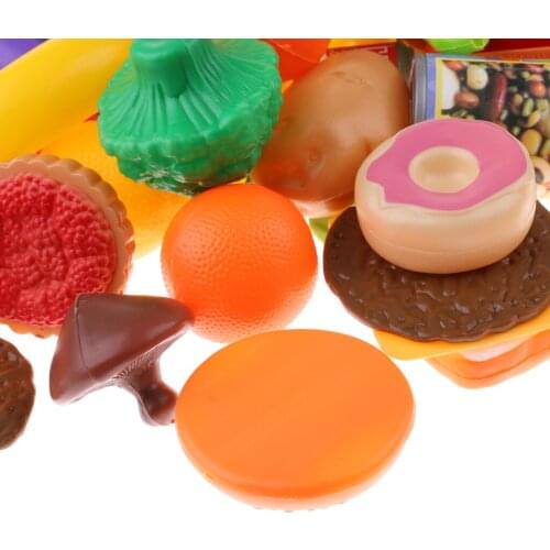 MagiDeal 120pcs Fruits Vegetables Dessert Kitchen Set Pretend Role Play Toys
