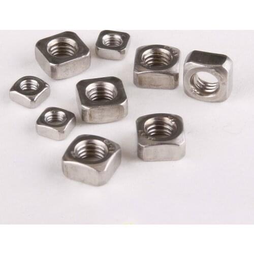 DIN557 Sqaure Nuts Square Machine Screw Nut Stainless Steel 304 M*3/4/5/6/8/10mm A2-70
