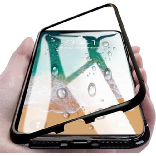 50pcs DHL Magnetic Adsorption Metal Case for Honor 10 Magnet Magnetic phone Case for Huawei P20 Lite Pro Mate 20 lite pro