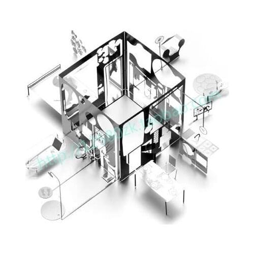 Personalized house cutout quality 3D metal card