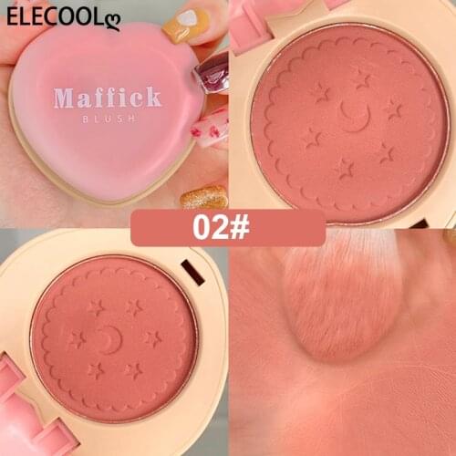 ELECOOL 3 Colors Face Mineral Pigment Blusher Powder Love Shape Cosmetics Professional Palette Blush Contour Shadow Makeup