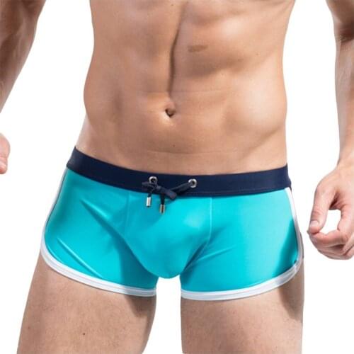 Mens Swimwear Sexy High Quality Mens Swimming Trunks Beachwear Boys Swim Underwear Briefs Swimsuit for Male