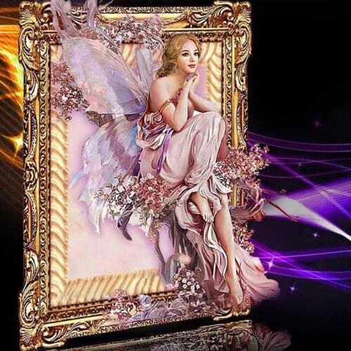 Butterfly Girl Princess Fantasy Fairy DIY Crystal Full Drill Square 5D Diamond Painting Cross Stitch Kit Mosaic Round Rhinestone