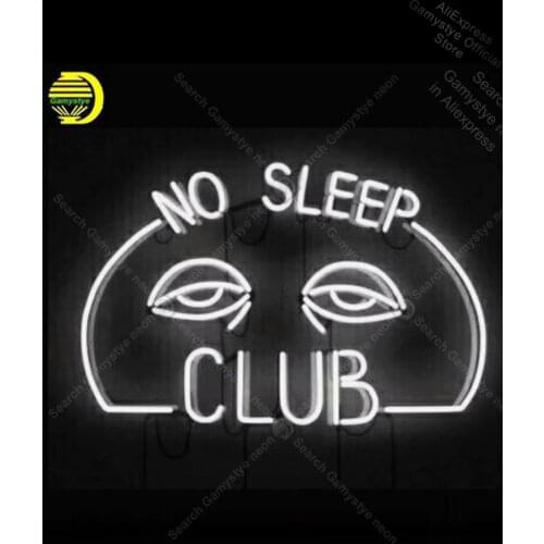 Neon light Signs NO Sleep Club Neon Bulb sign Lamp Handcraft Beer Bar Polis Signage Shop Neon Light Signs for Store Lighted Sign