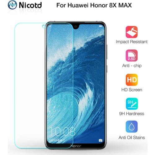 Nicotd Tempered Glass For Huawei Honor 8X MAX 7.12 inch 9H Premium Screen Protector Toughened protective film For Honor 8X MAX