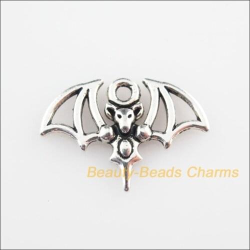 New 35Pcs Tibetan Silver Color Animal Bat Wings Charms Pendants 15x21mm