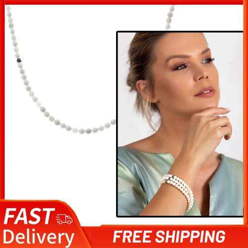 Both Bracelet Necklace Rosary 99 Pearl Natural Stone Accessory Woman Necklace Vintage Casual Jewelry Design Quality Best Gift