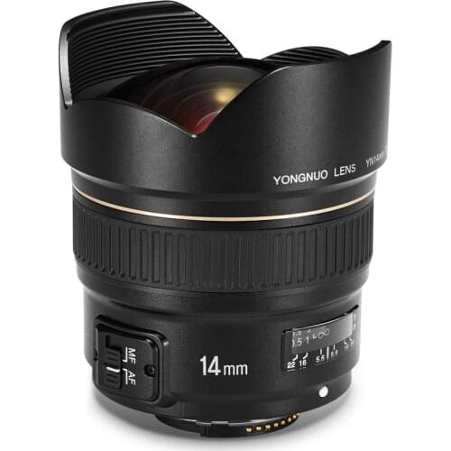 Yongnuo Lens 14mm F2.8 Ultra-wide Angle Prime Lens YN14mm Auto Focus AF MF Metal Mount Lens for Nikon d5300 d3400 d3100 D850