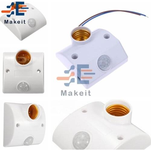 220V Infrared Motion Sensor Light Switch E27 Lamp Holder Automatic Intelligent Light Motion Sensing Switch AC170V-250V