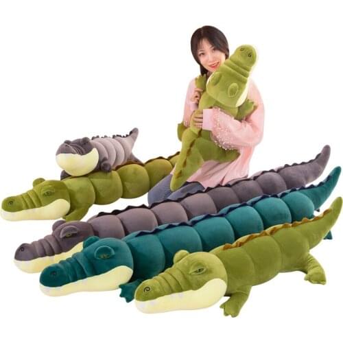 Cute anime crocodile plush toy animal dinosaur long pillow super soft doll for children girl birthday gift 71inch 180cm DY50892