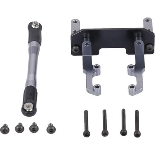 Metal Axle Servo Base Stand with Steering Link Rod For 1/10 RC Crawler Axial SCX10 II 90046 AR44 Axle