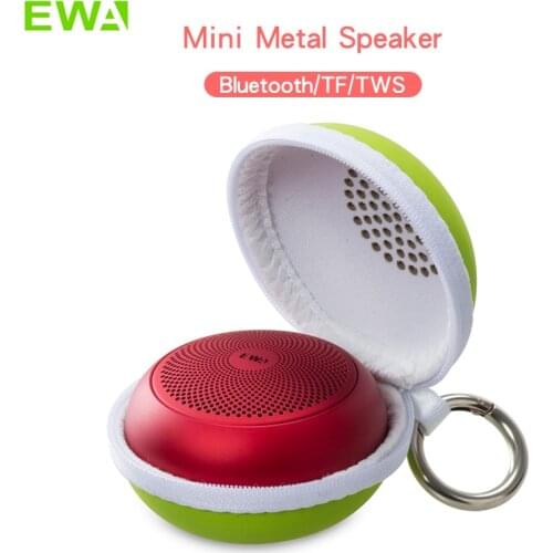 EWA Mini Portable Bluetooth Speaker TWS Bass Subwoofer Music Boombox Waterproof Wireless Metal Speakers with Case Louderpeaker