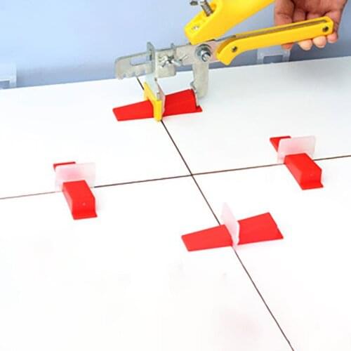 100pcs Tile Leveling System 50 Clips + 50 Wedges Tile Leveler Spacers For Tiling Tools Insert Ceramic Tile Leveling Pliers