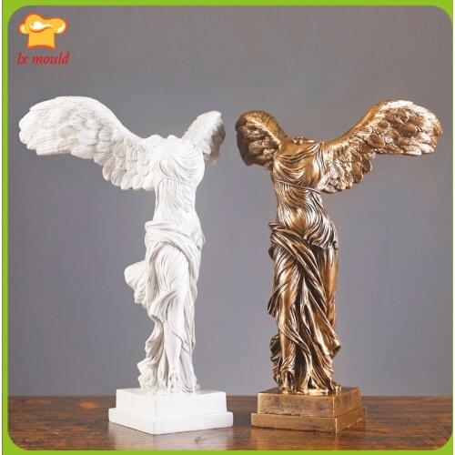 Goddess sculpture silicone mold European 3d character craft gypsum resin soap candle angel decoration mold