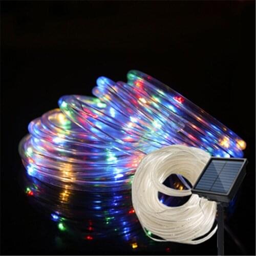 Led solar tube light 22M/32M string lights outdoor waterproof christmas lights garden decoration lights