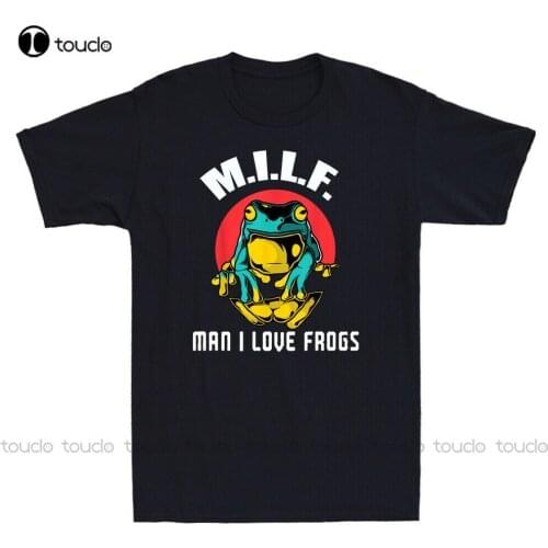Vintage Milf Man I Love Frogs Funny Saying Frog-Amphibian Lovers MenS T-Shirt Fishing Shirts For Men Cotton Tee Shirts S-5Xl