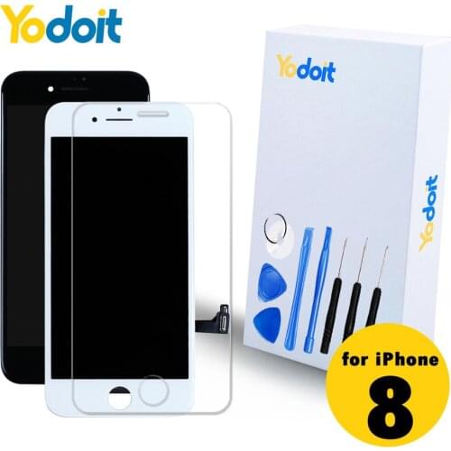 Yodoit for iPhone 8 LCD Display Screen Replacement Pantalla Assembly 3D Touch LCD Repair Parts Touch Digitizer+Tools