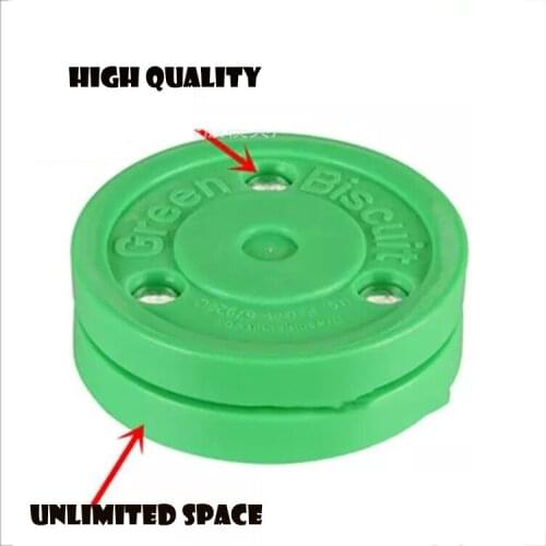 Land Hockey Green Biscuit Professional Ice Hockey Training Super Skating Ice Hockey Skatin Straight Roller Practice Accessories