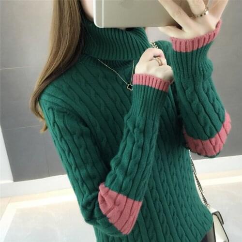2021 Autumn High Quality Thick Warm Winter Turtleneck Sweater Women Knitted Pullover Tops Fashion Pull Femme Jumper Clothes G783