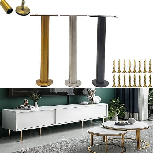 1/4PCS Modern Style Metal Furniture Legs Adjustable Replacement Support For Sofa Cabinet TV Stand Coffe Table Leg With Screws