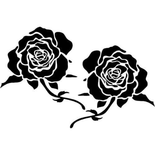 15cm*14cm Beautiful Red Rose Car Stickers Waterproof Vinyl StickerFlowers Creative Decals Car Styling