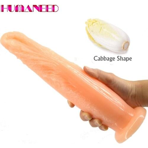 2021 Long Anal Dildo Butt Plug Suction Cup Chinese Cabbage Design Dildo Sex Products Anal Plug Penis Sex Toys Women Man Sex Shop