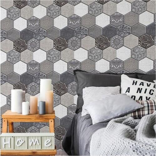 1pcs 3D Wall Paper Brick Stone Stickers Home Decoration DIY Rustic Effect Self-adhesive Wall Sticker For Bedroom Bathroom s006
