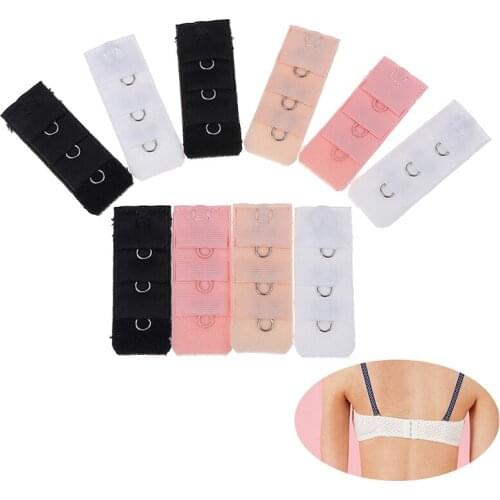 5/10pcs Ladies 3 Rows 2 Hooks Or 1 Rows 3 Hooks Bra Extender Nylon Clasp Extension Elastic On Strap Soft Bra Band High Quality
