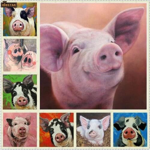 5D DIY Diamond Painting Pig Embroidery Full drill Diamond Cross Stitch Rhinestone Mosaic animal Painting Decor craft Gift