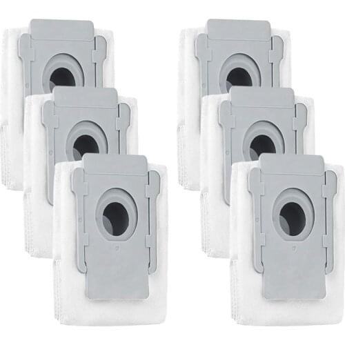 6 Pack Vacuum Bags For Irobot Roomba I7 I7+/I7 Plus E5 E6 Clean Base Dirt Disposal Replacement Parts