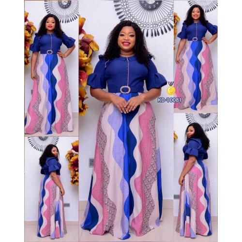 HGTE Spring Autumn Half Sleeve African Clothing African Long Dresses For Women Fashion Africaine Robe Maxi Dress Africa Clothes