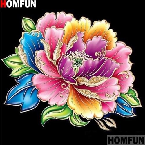Homfun Full Square/Round Drill 5D DIY Diamond Painting "Flower landscape" 3D Embroidery Cross Stitch Home Decor Gift A12962