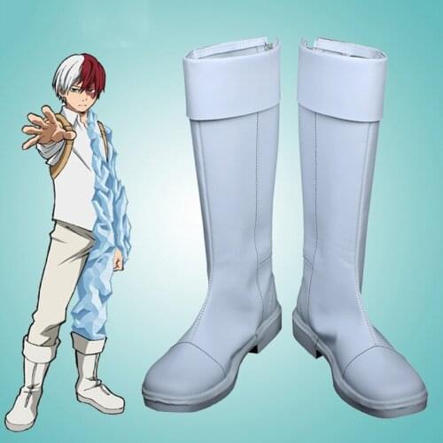 Anime My Hero Academia Cosplay Shoes Shouto Todoroki Cosplay Boots Halloween Party Boku no Hero Academia Daily Leisure Shoes