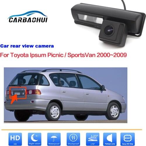 Car Rear View Camera Backup Reverse Parking Camera For Toyota Ipsum Picnic SportsVan 2000~2009 CCD HD Night Vision Waterproof