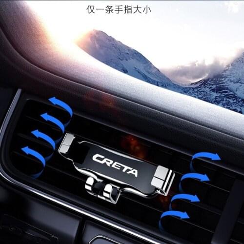 Car Navigation Mobile Phone Holder Bracket Support For Hyundai Creta Ix25 2020 2019 2011 Car Accessories Metal Phone Holder