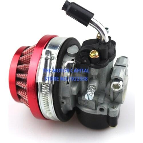 Free shipping 49cc 50cc 60 66 80cc 2 Stroke red Carburetor Air Filter Carb fit Motorized Bike Bicycle mini bike atv