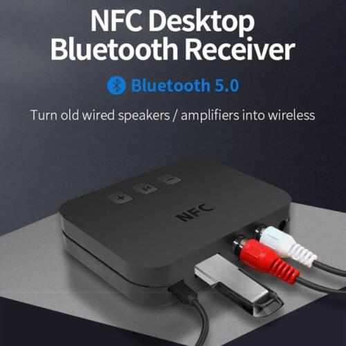 NFC Bluetooth 5.0 Wireless Audio Receiver RCA Output Power Amplifier Speaker To Stereo Bluetooth Speaker Wireless Adapter