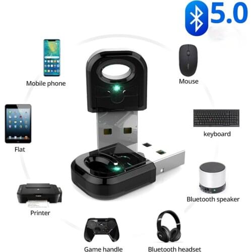True 5.0 Bluetooth Adapter Usb Bluetooth Transmitter for Pc Computer Receptor Laptop Earphone Audio Printer Data Dongle Receiver