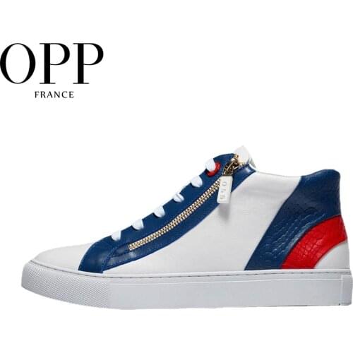 OPP Mens Shoes Zip Breathable Leather Mixed Color Shoes Hip-hop Casual Mens Skate Shoes Zipper Boots Winter Boots