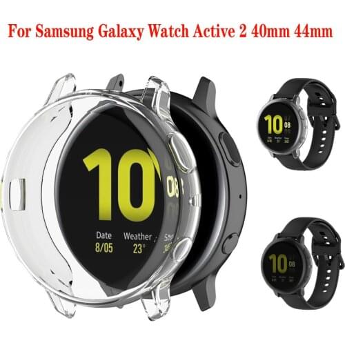 For Samsung Galaxy Watch Active 2 40mm 44mm TPU Case Full Cover Bumper Shockproof Protective Case Soft Protector Shell