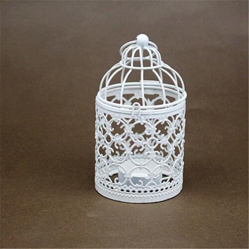 Decorative Candle Holder Lantern Hollow Hanging Bird Cage Candle Holder Lantern Classic Wedding Decoration